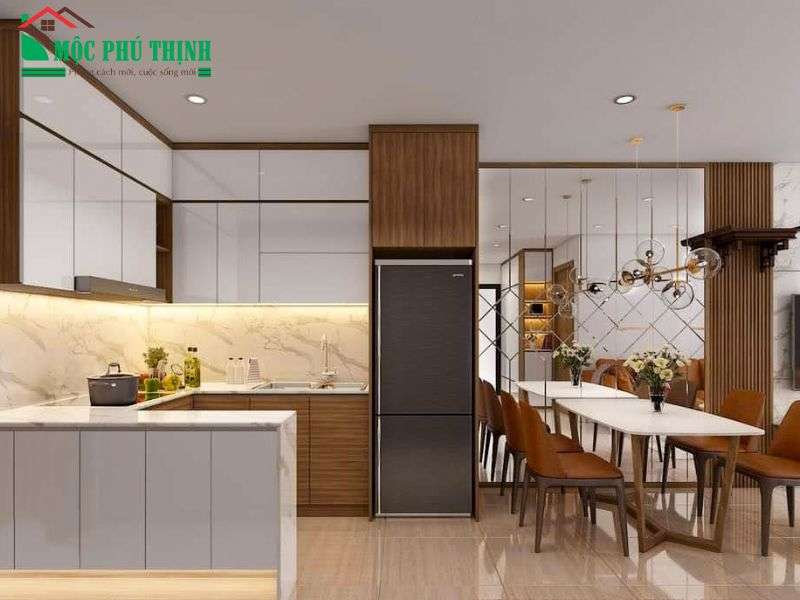 Phòng bếp căn hộ, chung cư 55m2